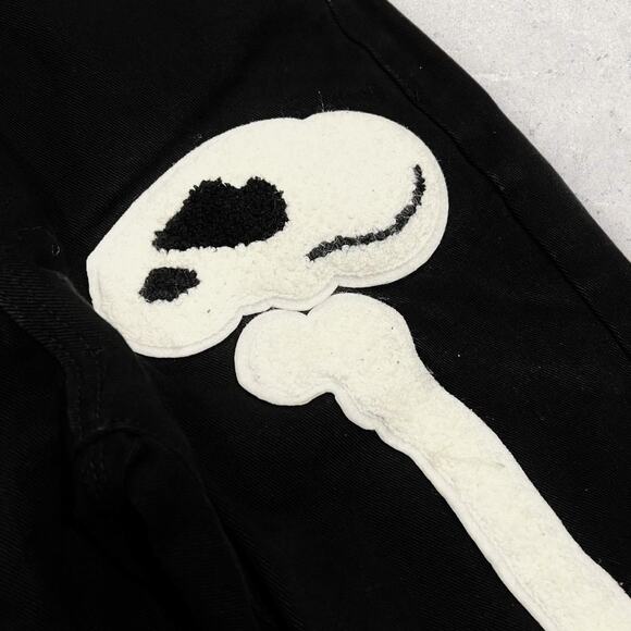 ★ Skull Slim Skeleton Print Black & White Pants ★ - Picture 2 of 6